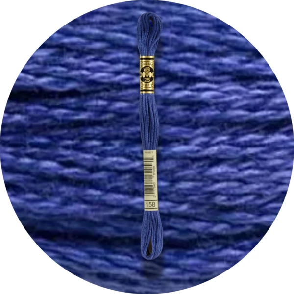 DMC Mouliné Spécial 25 Broderigarn, Ensfarvet, Blå/Lilla nuancer